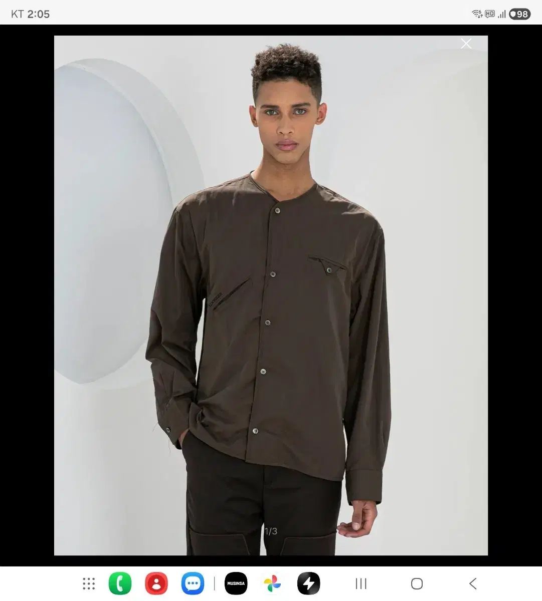 LUONIER LT13 HOOKED SHIRTS (BROWN)(未開封新品)