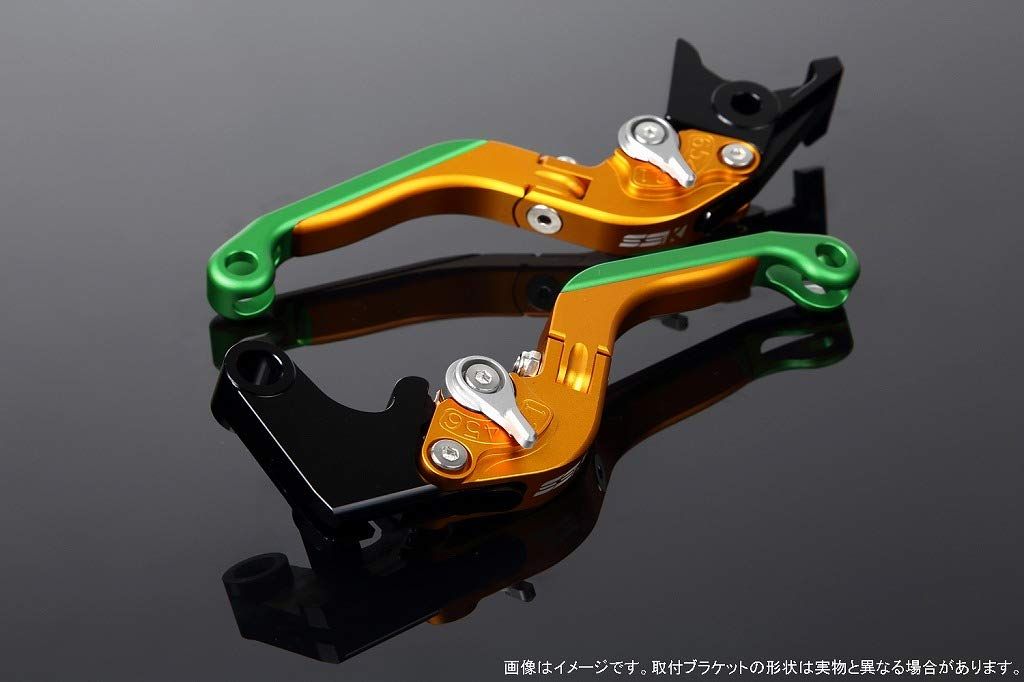 新品 SSK スピードラ アジャストレバーセット 可倒延長式 レバー本体カラー:マットゴールド アジャスターカラー:マットシルバー エクステンションカラー:マットグリーン YAMAHA XMAX
