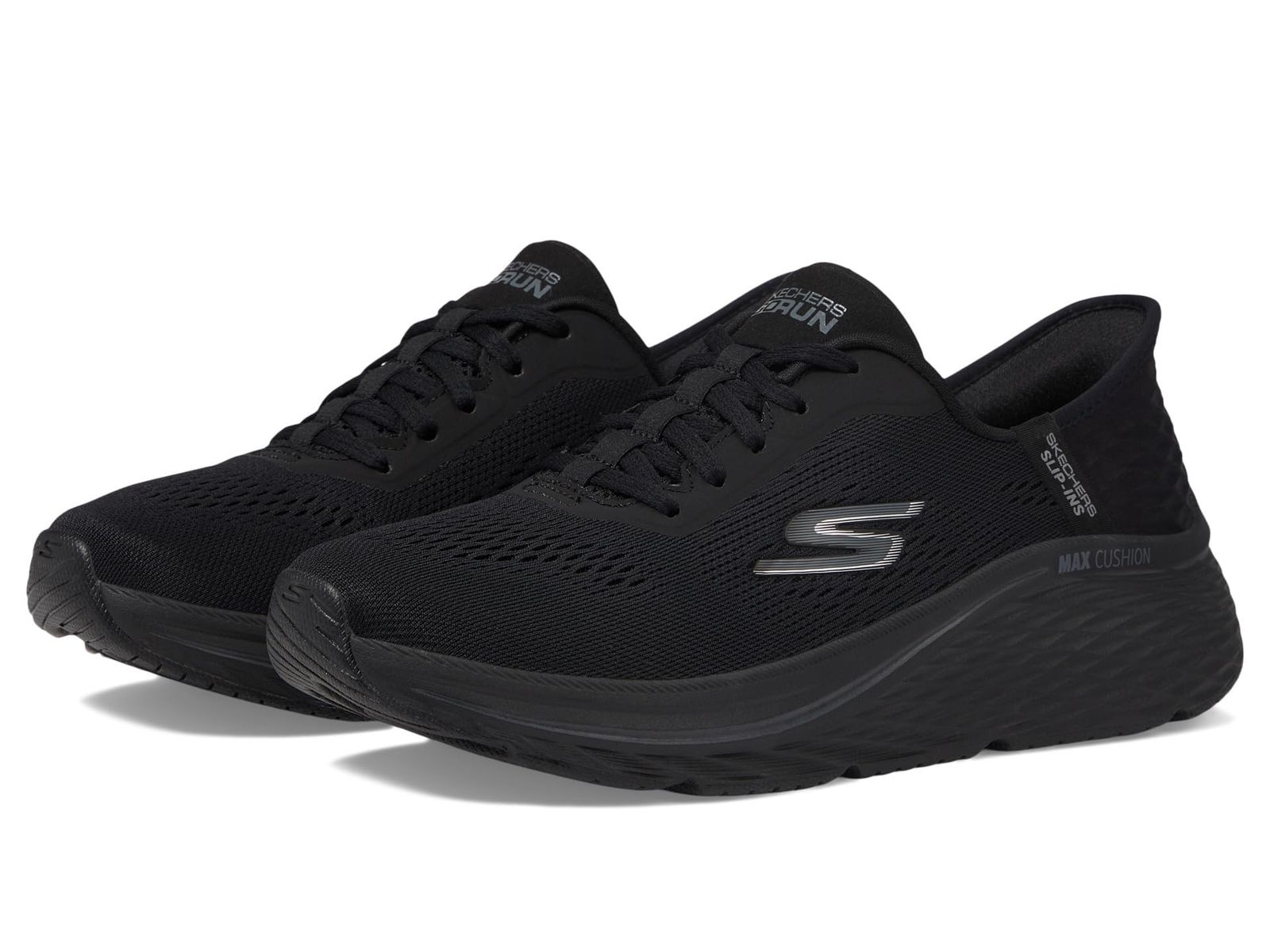 Skechers レディース Max Cushioning Elite 2.0 Vanish ハンズフリー スリッポン, ブラック, 5 Wide [ブラック] [Free Size]
