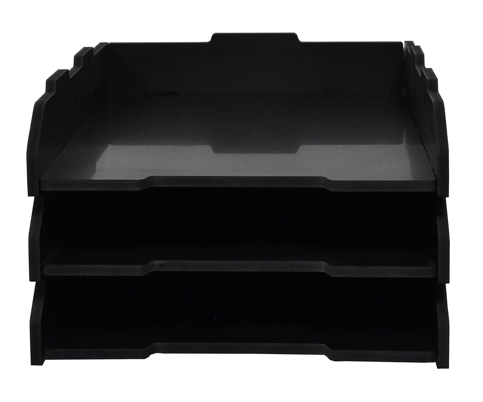 新品 A3レターケース 卓上収納ラック 書類ホルダー 書類トレー 3段/4段/5段/7段/10段 書類ケース 高さ調節可能 深型/浅型 縦型/横型 小物収納 整理整頓 積み重ね 頑丈 おしゃれ 組立簡単 (A3レターケース&タテ型3段＆黒)