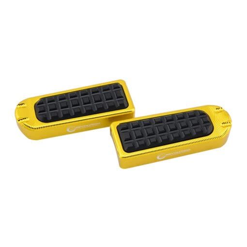 新品 GTR Revolution ホンダ モンキー125 ダックス125 フットペグ MONKEY125 DAX ST125 FRONT FOOT PEG 3D CNC ステップ足置き金属製 (Yellow)