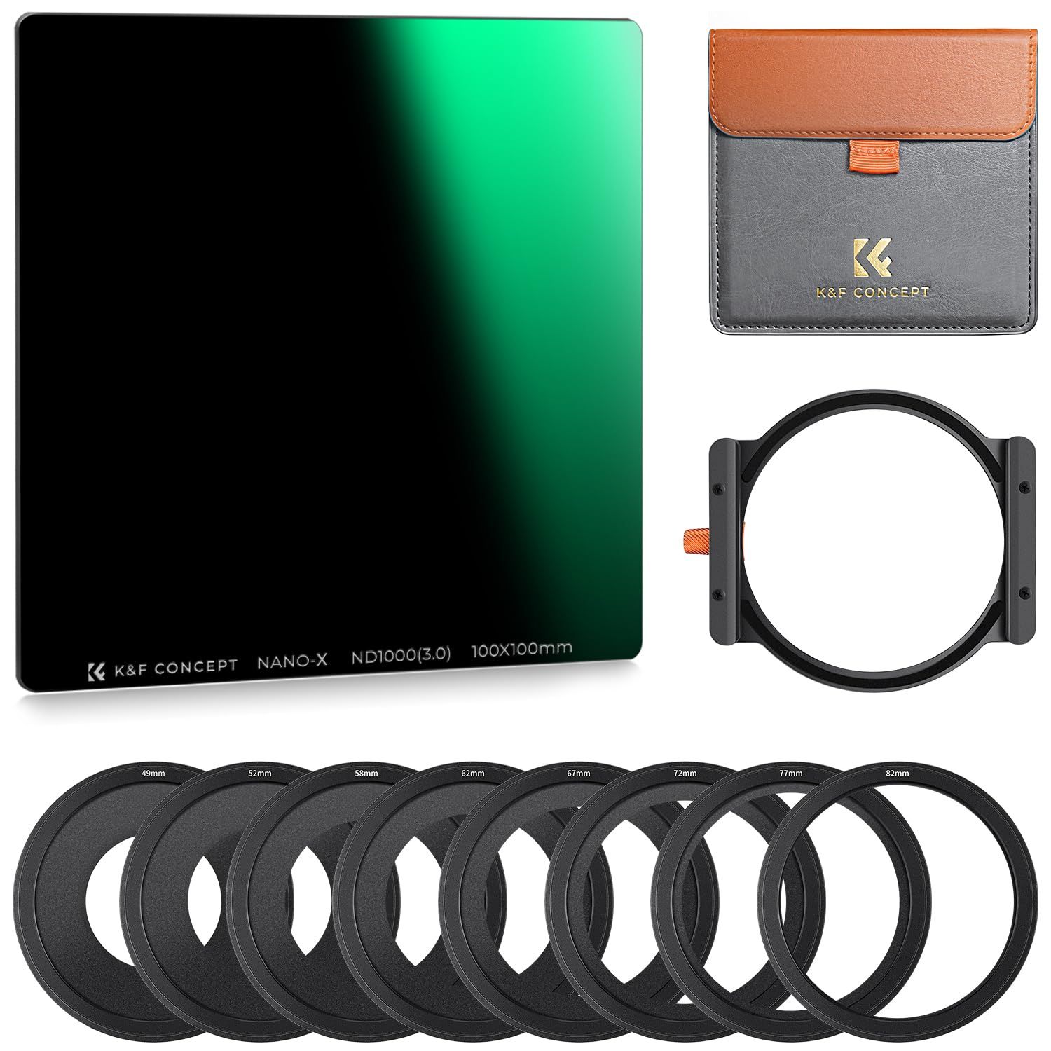 新品 K&F CONCEPT 11枚セット ND1000フィルターセット 角型フィルター