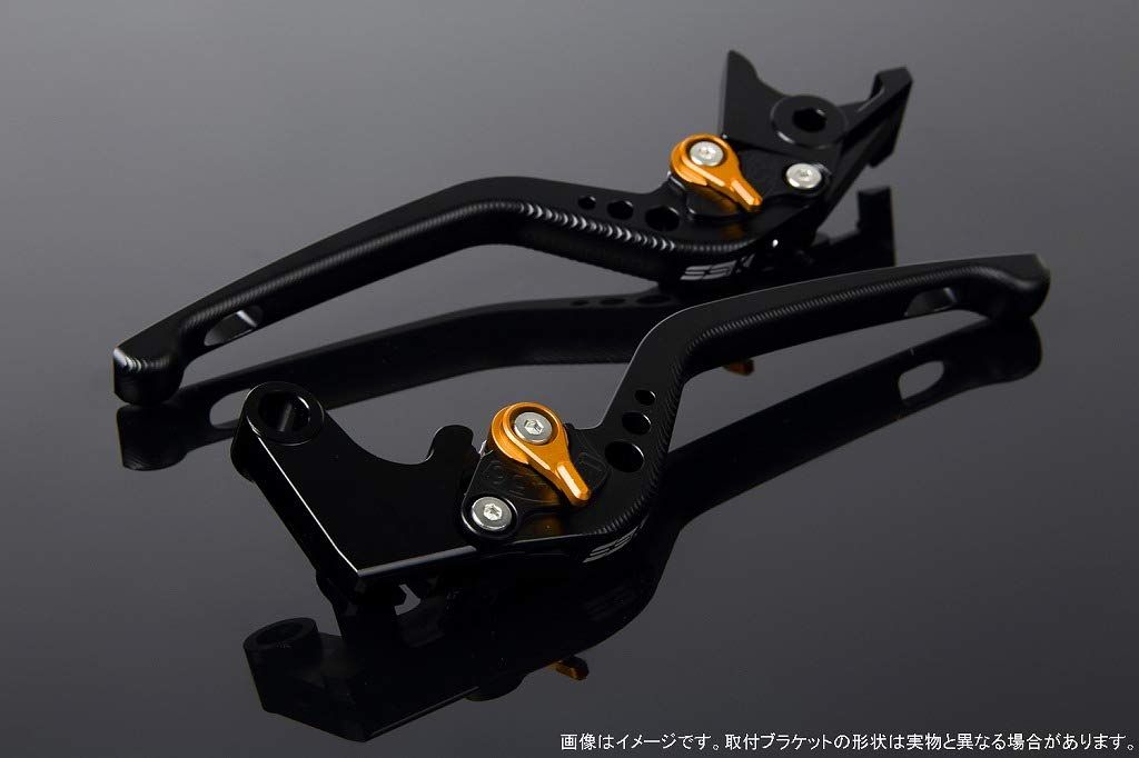 新品 SSK アジャストレバー 3Dロング レバー本体カラー:マットブラック アジャスターカラー:マットゴールド Ninja ZX-14R ABS High Grade 2016-2018 LVEM030BK-GD