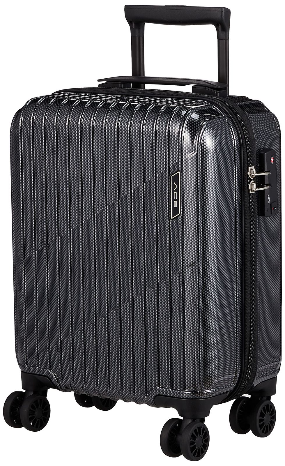 新品 [エース] スーツケース 双輪キャスター キャリーケース クレスタ ブラックカーボン コインロッカーサイズ 20L
