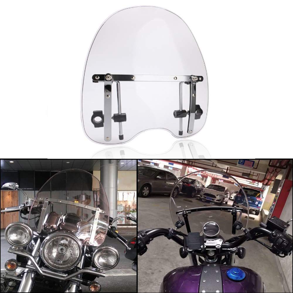 新品 YUANYE 16x17オートバイ風防 マグナシャドウソウルブレード 600 750 1100 オートバイ風防 (トランスペアレント)