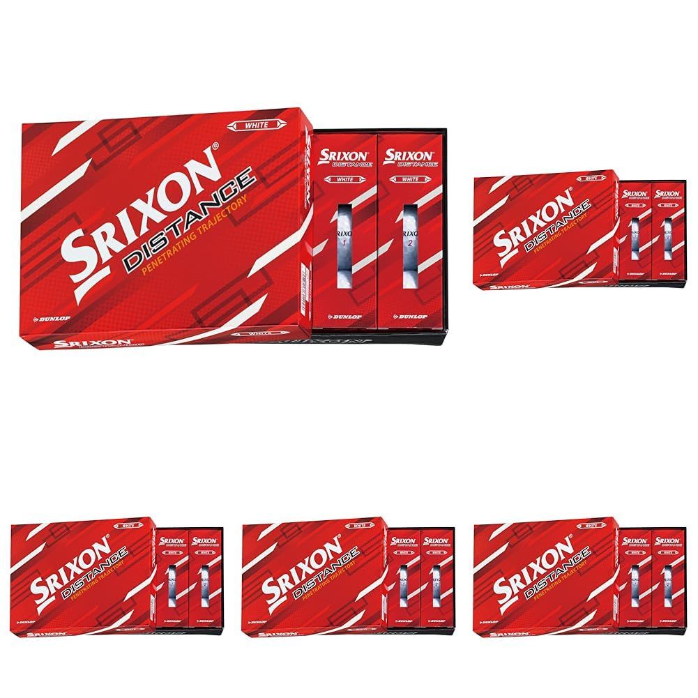 新品 DUNLOP ダンロップゴルフボール SRIXON DISTANCE9 2022年モデル 1ダース(12個入り) ホワイト (× 5)