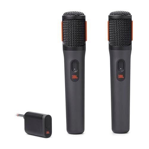 JBL PartyBox Wireless Mic 2本セット/2.4GHz 無線方式デジタル/単一指向性ダイナミックマイク/有効距離最大30m/ブラック JBLPBWIRELESSMICp 4de5a22d