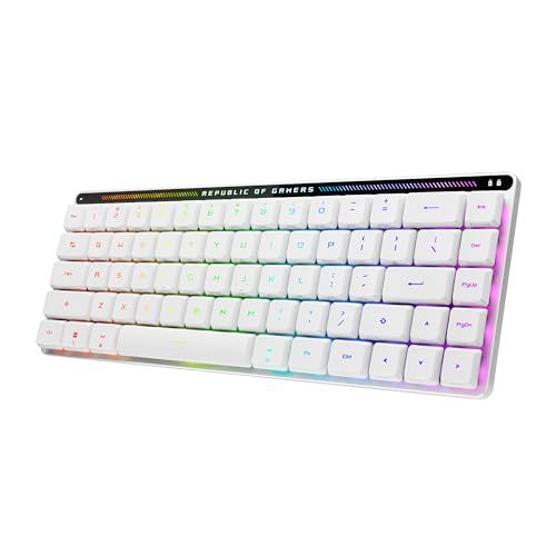 ASUS ゲーミングキーボード ROG Falchion RX Low Profile 65% ワイヤレスメカニカルキーボード ROG RX光学ロープロ軸 26.5mm薄型設計 キーボード 静音仕様 トリプルモード接続 マルチデバイス切替 m 27f506a1