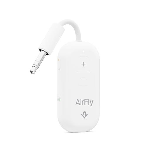 Twelve South AirFly Pro 2 | AirPodsまたはワイヤレスイヤホンを直感的な操作で最大2台まで同時に接続できる、ノイズキャンセリング対応Bluetooth接続オーディオトランスミッター／レシーバー ホワイトp a6c8da05