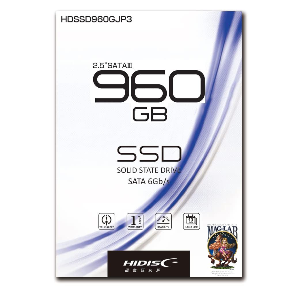 新品 MAG-LAB HIDISC 2.5インチ 内蔵型SSD 960GB SATA6Gb/s 7mm HDSSD960GJP3