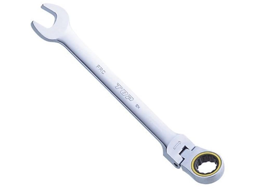 新品 トップ (TOP) 首振りラチェットコンビ 対辺10㎜ 首振り角度180° 送り角度5° ギヤレンチ ※6個入 FRC-10