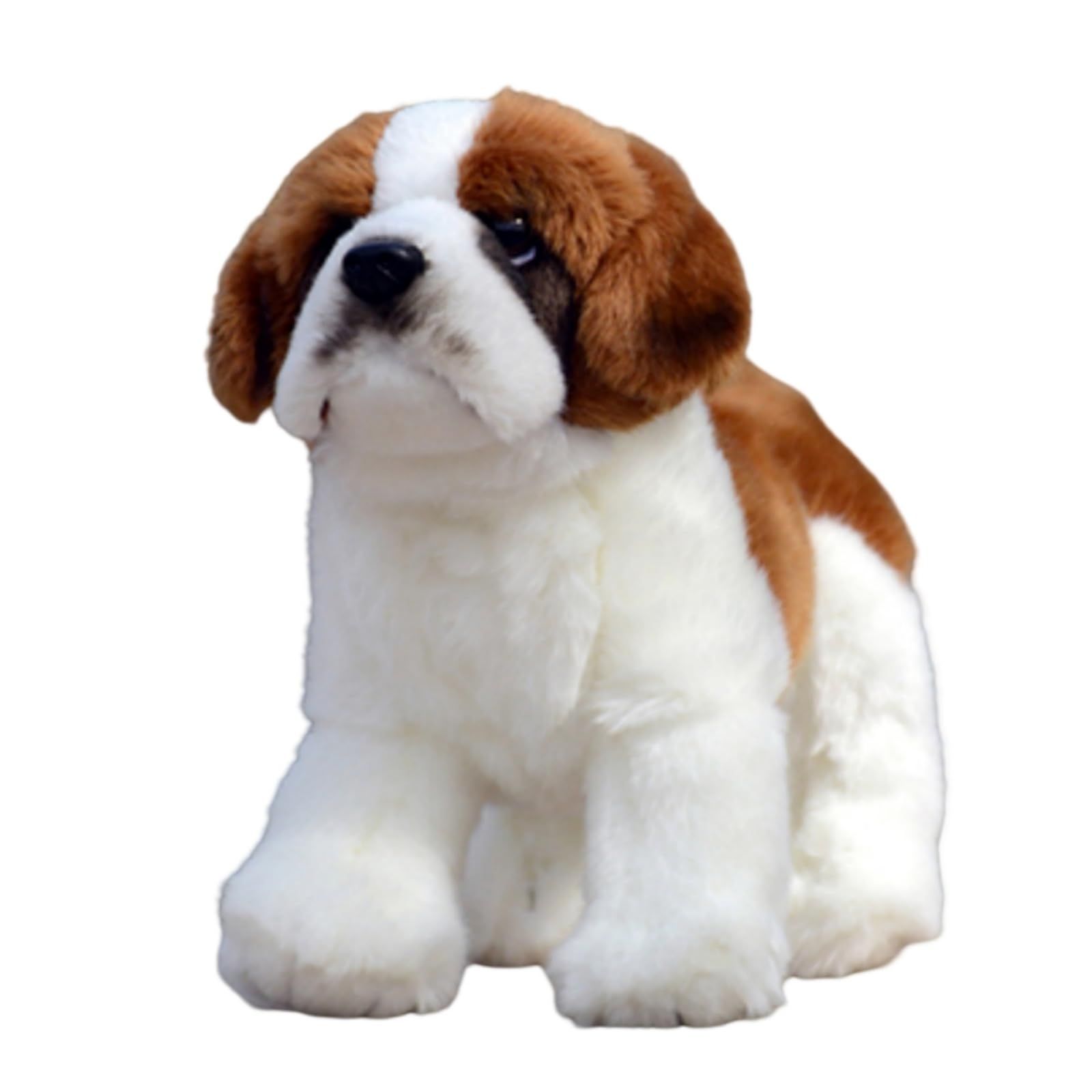 新品 lilizzhoumax セントバーナード 犬のぬいぐるみ リアルな犬のぬいぐるみ スーパーソフトプラッシュ 女の子のおもちゃ 子供用 室内装飾 (ブラウン 10.6インチ) M