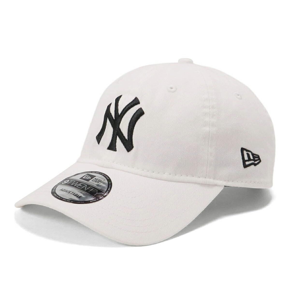 新品 [ニューエラ] キャップ 9TWENTYローキャップ MLB NYホワイト/ブラック M/L 920 WASHED NEYYAN WHT BLK 25J