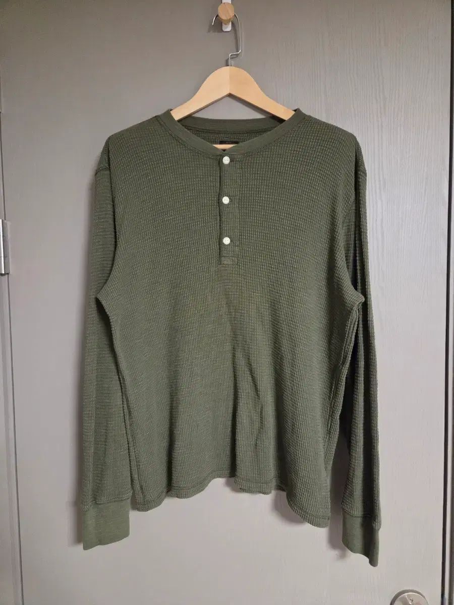 RRL(ダブルアールエル) ヘンリーネック 長袖 Tシャツ L