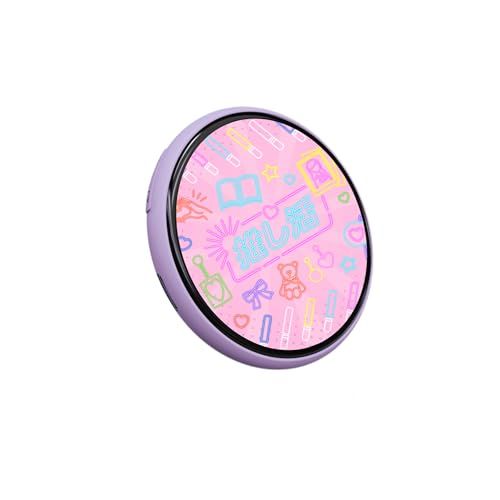 E-Badge デジタルバッジ スマートバッジ 推し活 ライブ イベント用 痛バッグ USB充電式 うちの子グッズ LED名札 光るバッジ (パープル)送料無料 3434ac13
