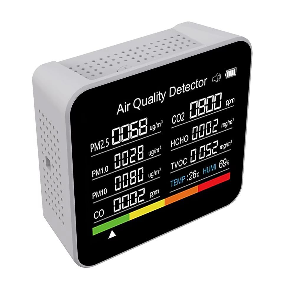 zmart CO2 二酸化炭素 CO 一酸化炭素検出器 家庭用 PM2.5 ホルムアルデヒド TVOC 空気質 大気汚染 日本語説明書付き/ b674a66f
