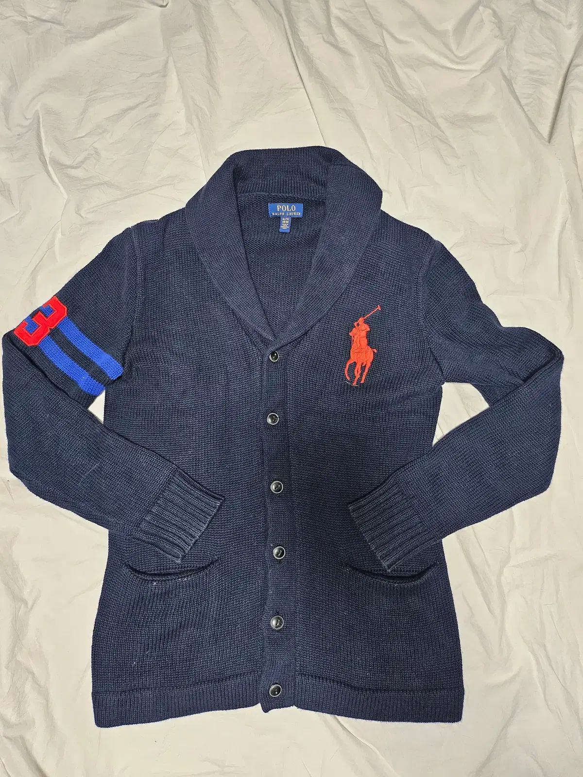 POLO RALPH LAUREN ビックポニー ショールカラー ニット カーディガン