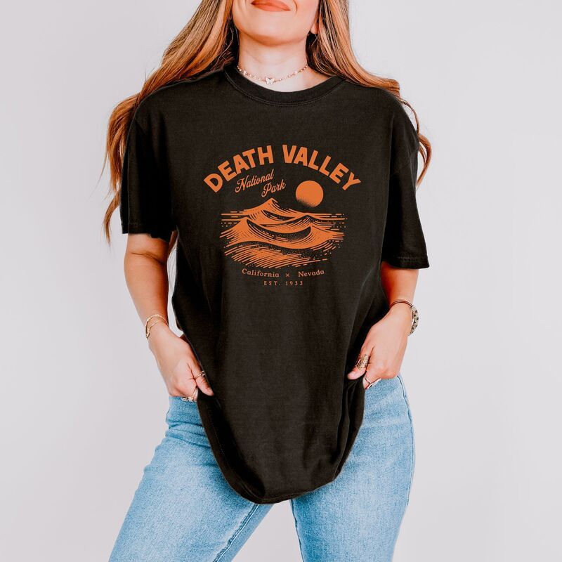 Simply Sage Market レディース トップス Tシャツ Simply Sage Market Death Valley National Park EST 1933 Garment Dyed Tee Black ブラック