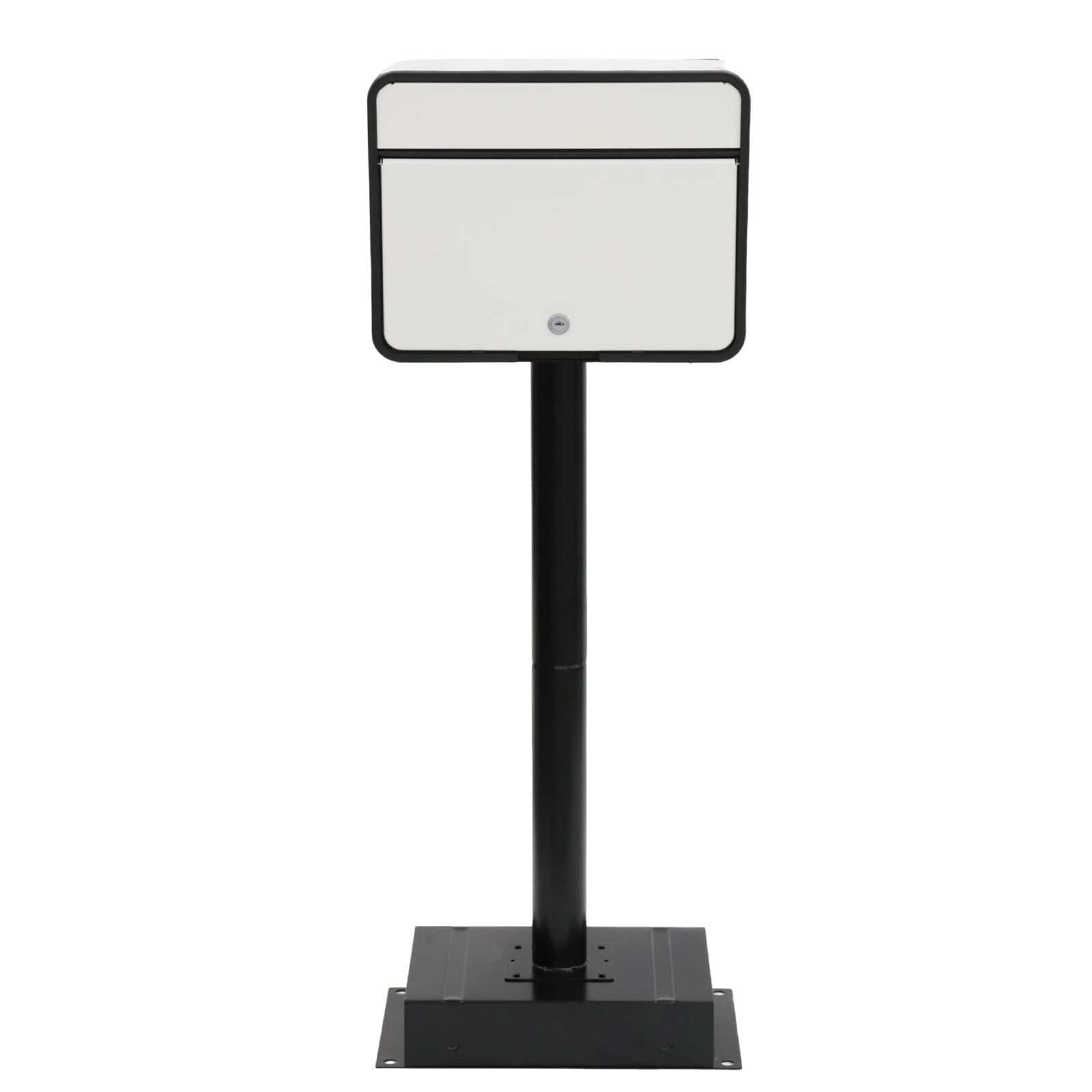 新品 グリーンライフ スタンドポスト 置き型ポスト 郵便受け【日本製ポスト】スチール製 A4封筒(角形2号)対応 カムロック錠 モダン マットアイボリー FH-58P(MIV)