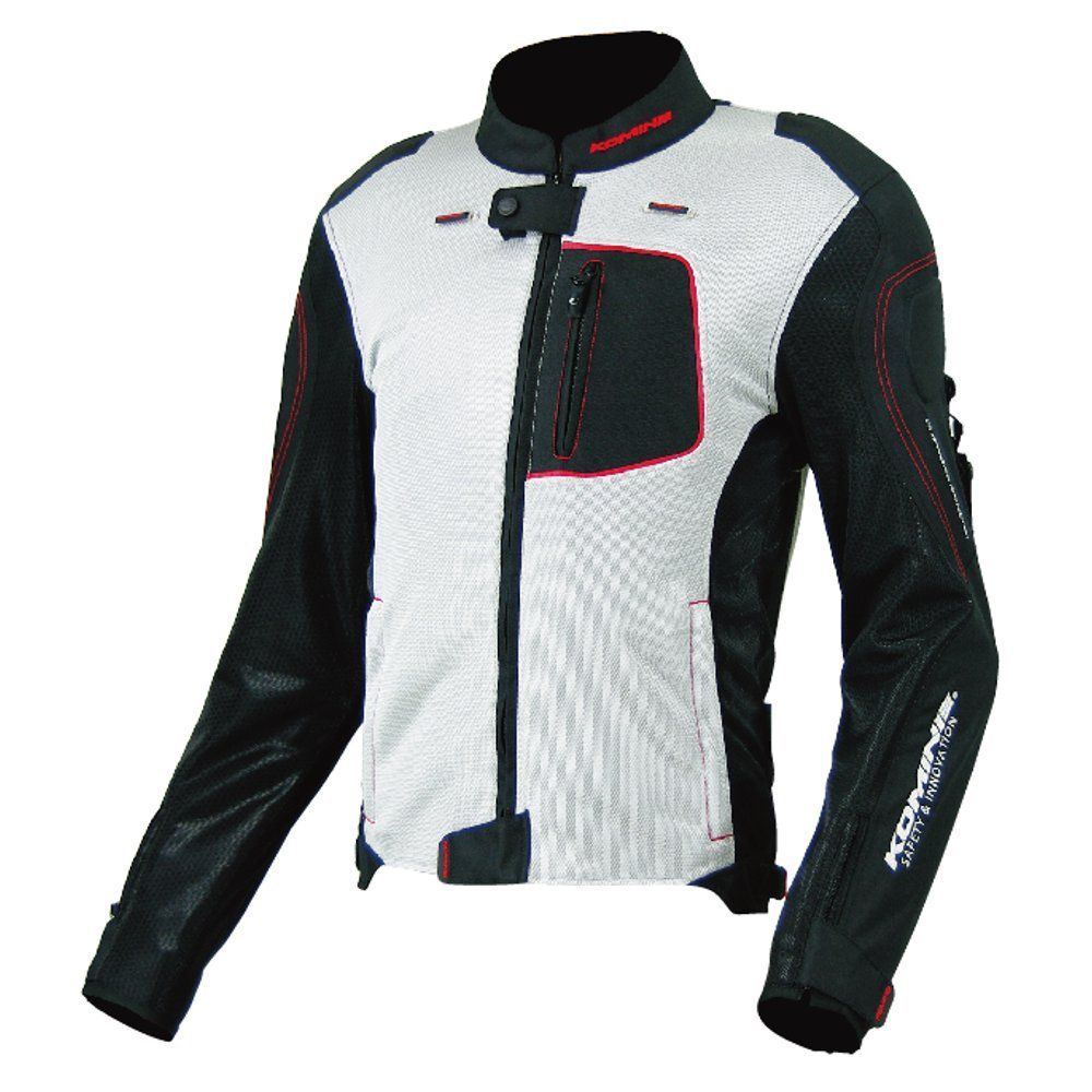 新品 KOMINE(コミネ) JK-049 SlimFIT Sports M-JKT silver/black WS 07-049