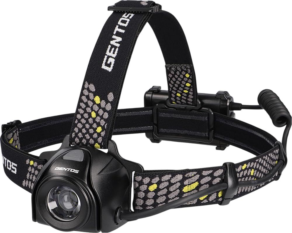 GENTOS(ジェントス) LED ヘッドライト 【明るさ550ルーメン/実用点灯8時間/後部認識灯】 単3形電池3本使用 ヘッドベイダー HV-033HD送料無料 07473de6