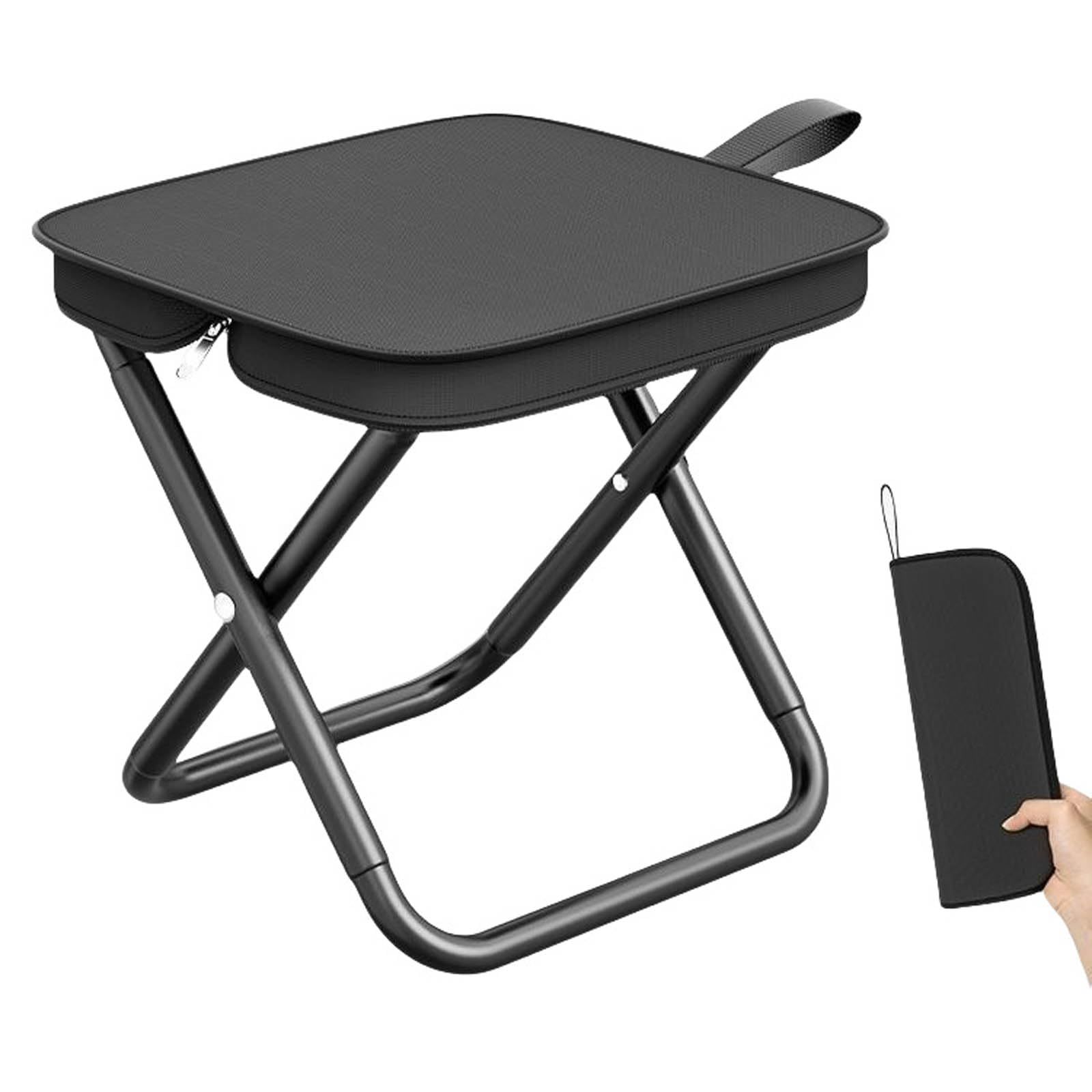 Brand New LUYING Folding Chair Lightweight 500g Load Capacity 120kg Portable Camping Folding Chair Easy Assembly Fishing BBQ Mountaineering Sports Day Outdoor Camping Outdoor/Indoor Black