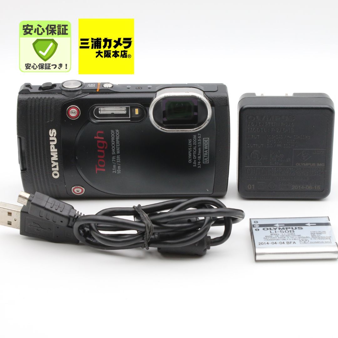 極上品】 OLYMPUS STYLUS TG-850 Tough ブラック 可動式液晶モニター