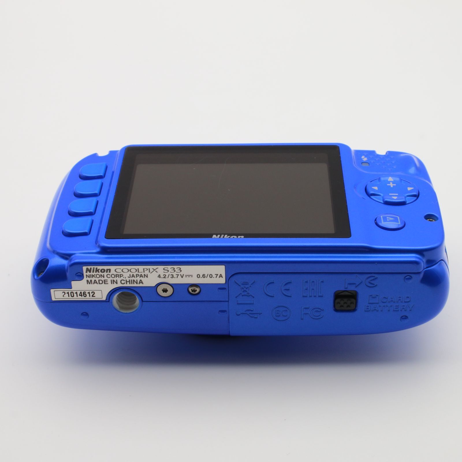 極上品】 Nikon COOLPIX S33 ブルー 防水 1317万画素 デジタルカメラ