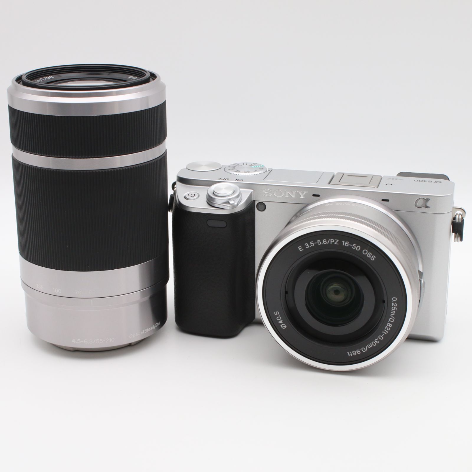極上品】 SONY α6400 シルバー ダブルズームレンズキット SELP1650 + 