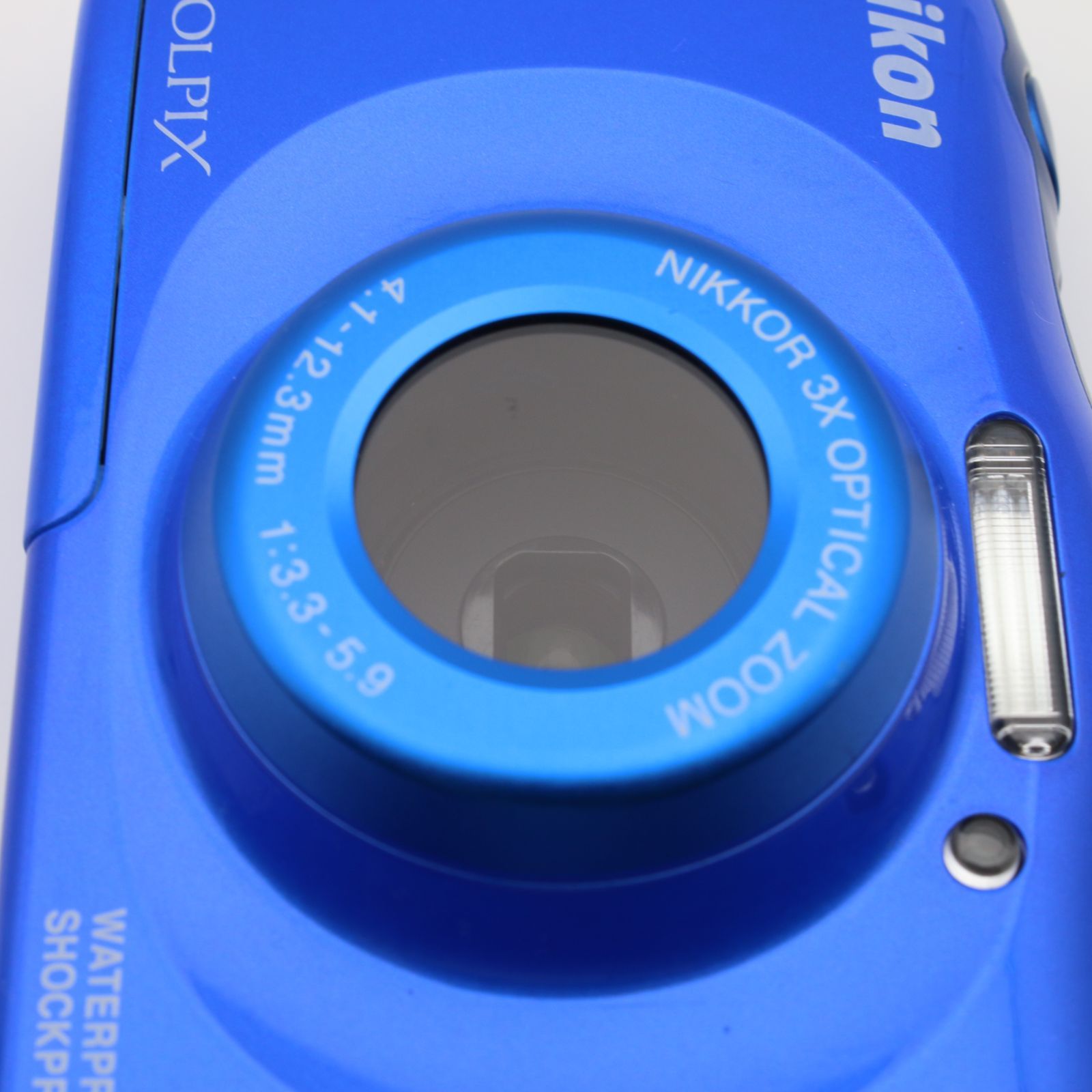 極上品】 Nikon COOLPIX S33 ブルー 防水 1317万画素 デジタルカメラ