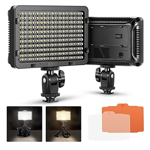 【新品】Neewer ビデオライト 撮影ライト カメラ用ビデオライト 176個LED球 調光可能 超高輝度 5600K 1/4