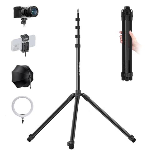 【新品】Ulanzi T270 撮影用 ライトスタンド 2.7m カメラ三脚 撮影用スタンド アルミニウム製 軽量 逆向き折り畳み 55-270cm 5段伸縮 1/4ネジ搭載 持ち運び便利 ストロボスタンド リングライト ビデオライト ソフト 736d596a
