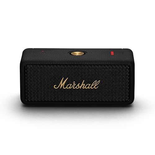 Marshall ワイヤレスポータブル防水スピーカー Emberton? ブラック&ブラス 連続再生30時間/IP67防水仕様/小型/急速充電 【国内正規品】p ea6bac27