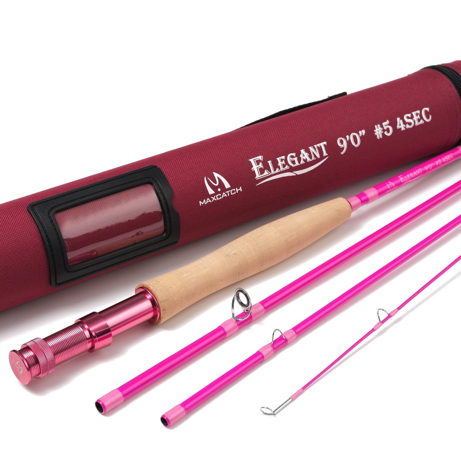 新品 M MAXIMUMCATCH Maxcatch Elegant ピンクのフライロッド 女性の釣りロッド(9'0'' 5wt)