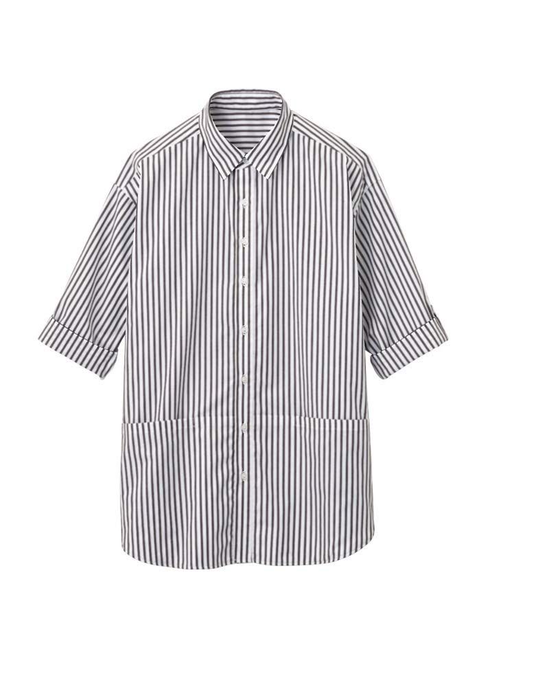 新品 [HEARTGREEN] HSY014 スカンジナビアン・パターンコレクションロングシャツ ノースブラック S