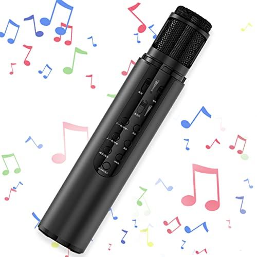 【リラックス】 RELAX iSong アイソング カラオケ マイク 技術基準適合証明 カラオケマイク Bluetoothスピーカー ワイヤレス 充電 スマホ対応 ボーカルカット ボイスチェンジ karaoke ESP0203601 (ブラッ fdfa6e00