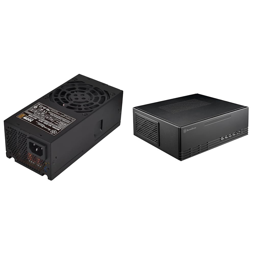 新品 【セット買い】Silverstone TFX シリーズ オールブラックコーティング PCI-E 6ピンコネクタ対応 80PLUS Bronze認証 TFX電源 300W SST-TX300＋SilverStone ML11B マイクロATX PCケース