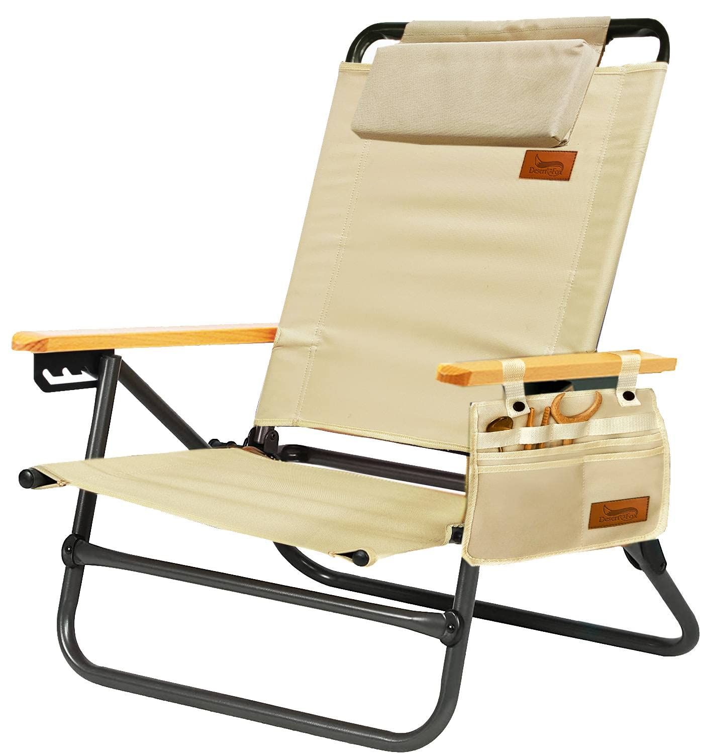 Brand New DesertFox Camping Chair, Recliner, Low Chair, 4 Adjustable Backrest Angle Outdoor Chairs, Single/Set, Folding Chair, Lightweight [Load Capacity 150 kg], Compact Chair, Fishing, Mountaineering, Portable, Picnic, Leisure Can