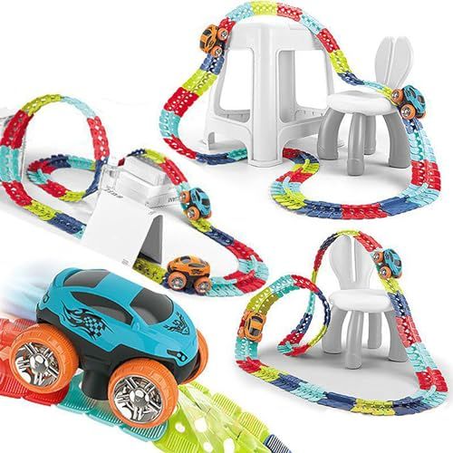 知育玩具 車 おもちゃ レール ミニカー 電動 ビルディングブロック 立体パズル DIY 組立自由 女の子 男の子 子供 6歳7歳8歳 人気 誕生日プレゼント クリスマスプレゼント (184pcs)Y eb18abde