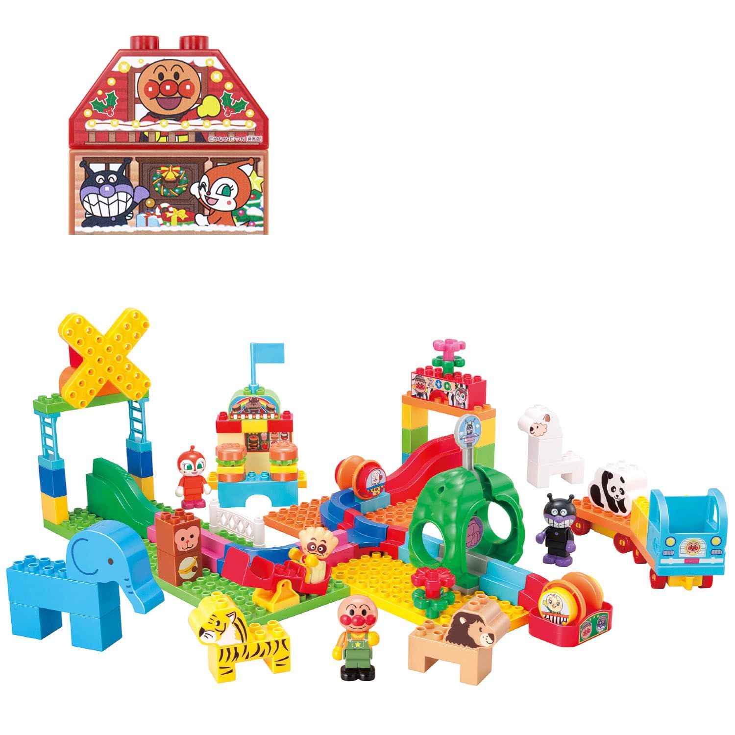 新品 [バンダイ(BANDAI)] Blocklabo ブロックラボ アンパンマン アンパンマンころころブロック あそびがたくさん! もっところころ! どうぶつえんDX(特典:2024年冬 アンパンマンクリスマスブロック) 対象年齢 3才以上