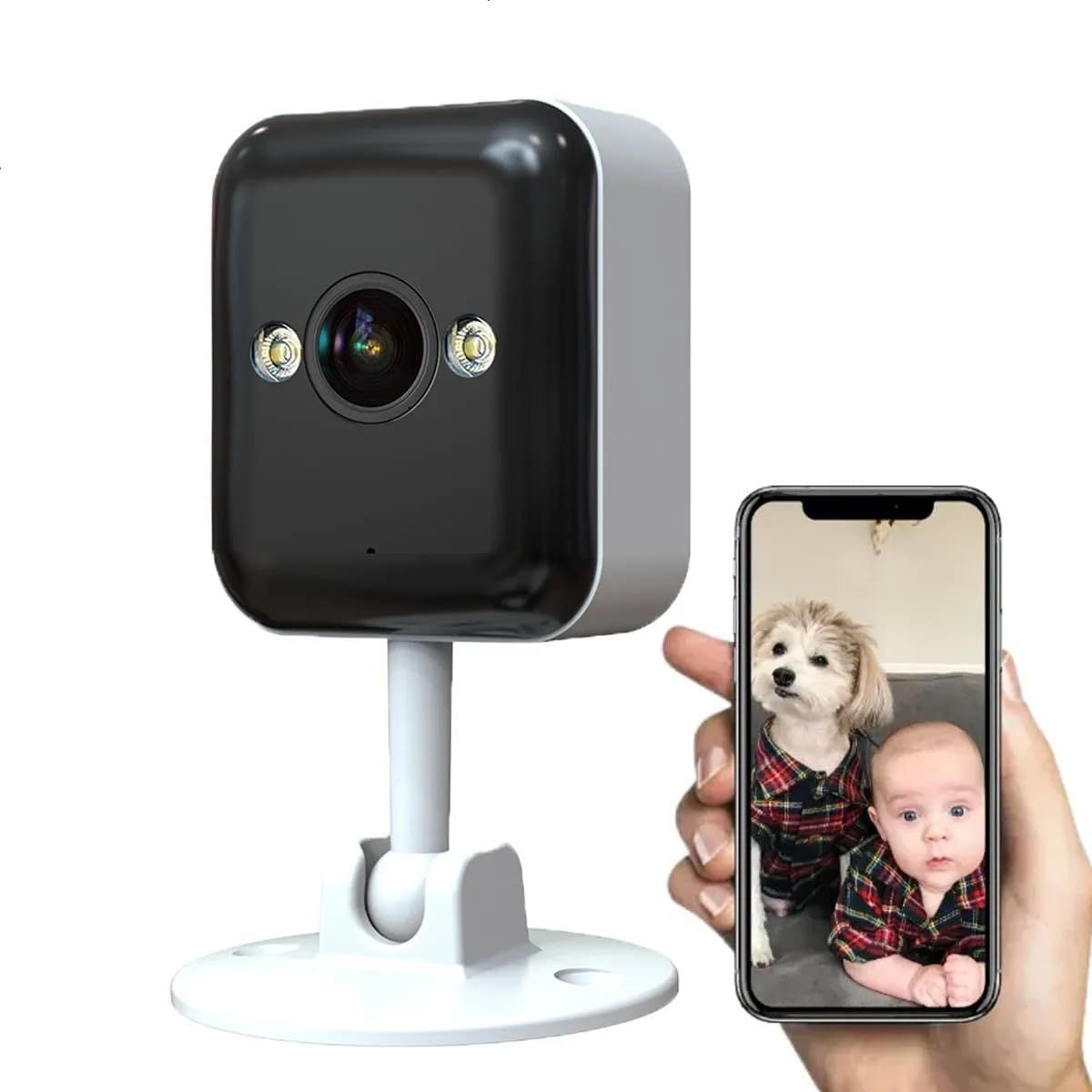 JOOAN 300万画素監視カメラ【24時間録画・IP65防水 】 遠隔操作 2.4Ghz WiFi接続 夜間カラー撮影 警報通知 双方向音声通話 常時録画 警報録画 年中無休 8-256G SDカード/Cloud録画 対応 自動上書き 防水 f13eb631