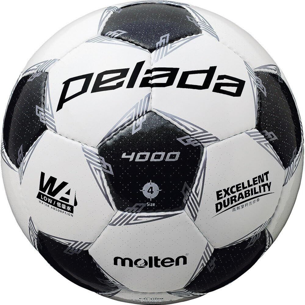 新品 モルテン(molten) サッカーボール 4号球 小学生 検定球 ペレーダ4000 F4L4000 ホワイト×メタリックブラック F4L4000