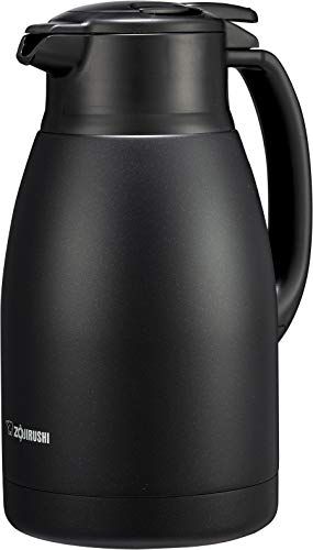 象印マホービン ステンレスポット 1.5L ポット 卓上 広口約6.5cm ステンレス真空2重まほうびん 保温・保冷 マットブラック SH-HC15-BMe 2502081f