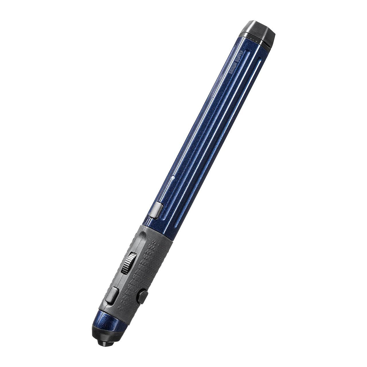 サンワダイレクト ペン型マウス Bluetooth/USB-A/USB-C 無線接続 Win/Mac/iPadOS/Android対応 充電式 収納ポーチ付き ブルー 400-MAWBT202BL