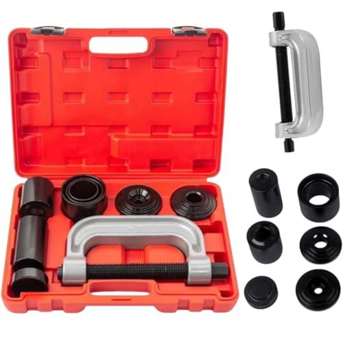 ボールジョイントプーラー ボールジョイントプレスツール 取り外し・取り付け工具セット 4WDアダプター付き ヘビーデューティー 収納ケース付き 汎用2WD/4WD車対応kk