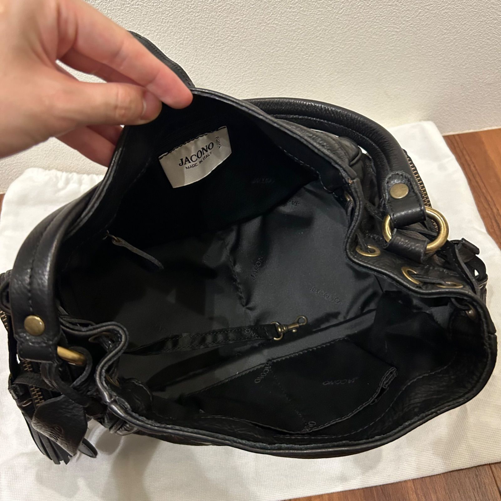 美品 イタリア製 JACONO ヤコノ レディース ハンドバッグ パーティー 