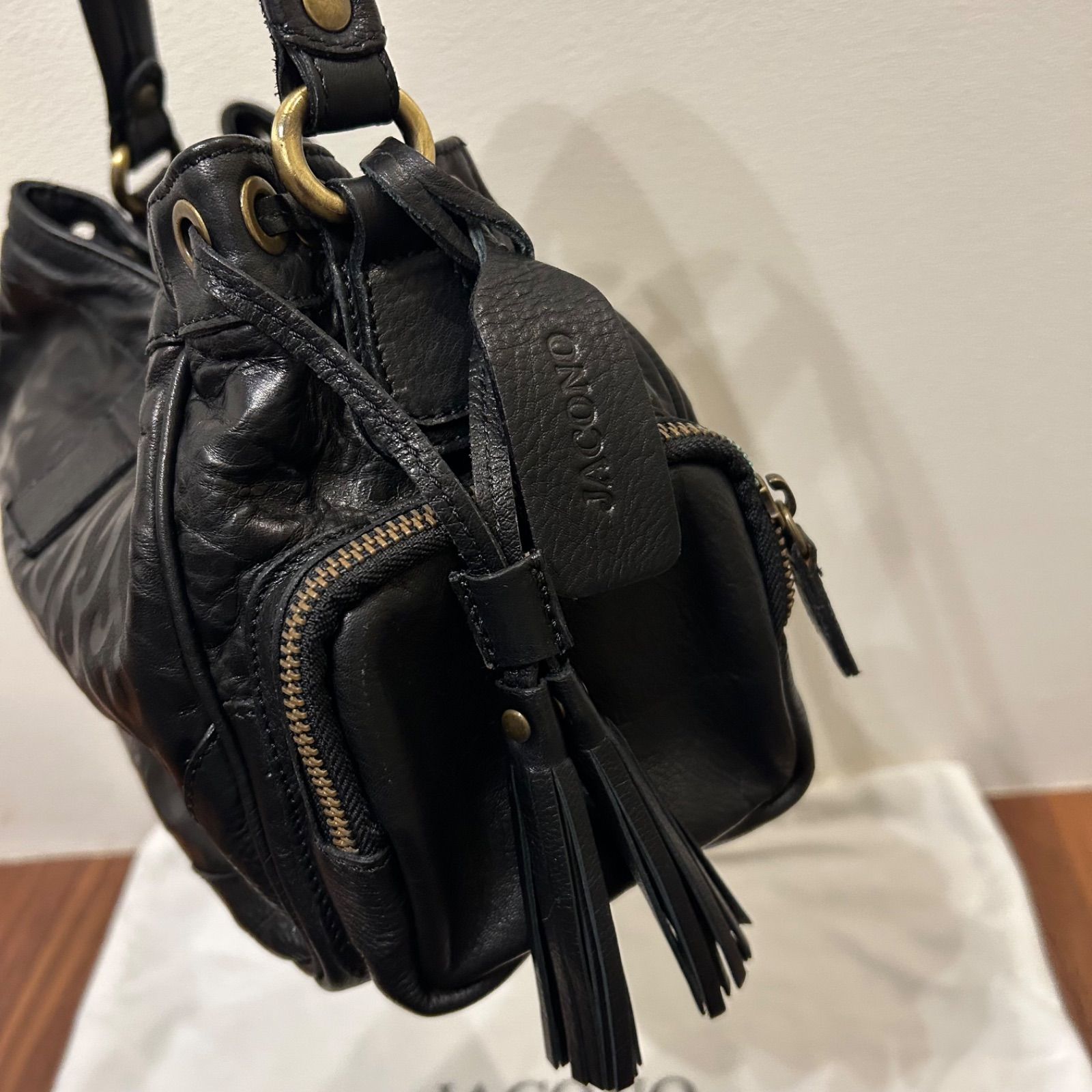 美品 イタリア製 JACONO ヤコノ レディース ハンドバッグ パーティー 