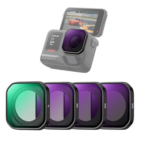 K&F CONCEPT Insta360 Ace pro2専用フィルターセット (PL+ND8+ND16+ND32) NDフィルター PLフィルター 偏光フィルター 高透過率 減光量調整 反射除去 28層ナノコーティング 撥水防汚 装着簡単（ 19750321