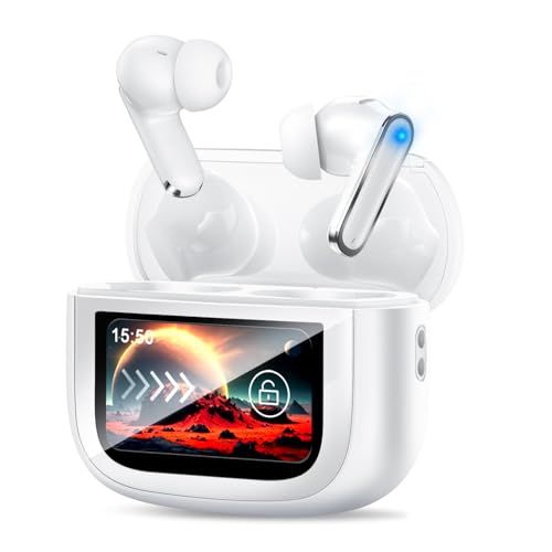 イヤホン bluetooth ワイヤレスイヤホン 【2026年世界初登場Bluetooth6.0&多機能タッチスクリーン】 ぶるーとぅーす ブルートゥース イヤフォン探し ANC&ENCノイズキャンセリング 外音取込 ゲームモード IPX7防 e723a5c5