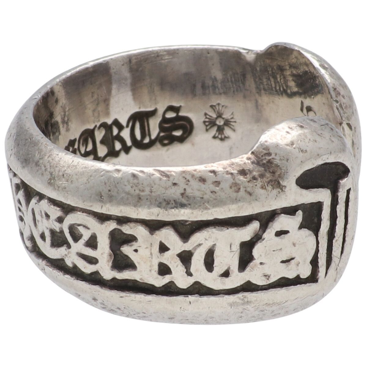 中古】 CHROME HEARTS クロムハーツ スクロールラベルリング スモール 